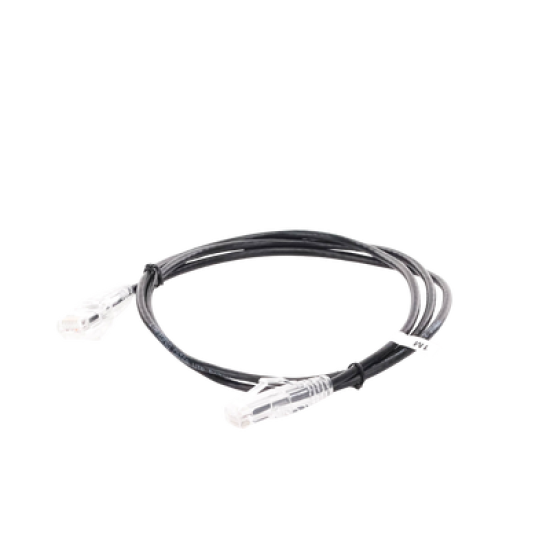 Cable de Parcheo Slim UTP Cat6A - 1 m Negro, Diámetro Reducido (28 AWG)