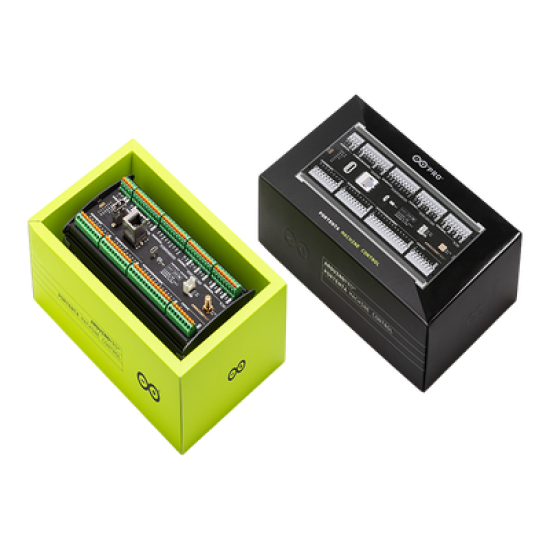 PORTENTA MACHINE CONTROL ,Ideal para aplicaciones en la Industria 4.0 gracias a sus múltiples  puertos de comunicación  y una programación flexible en estándares de PLC o Arduino IDE