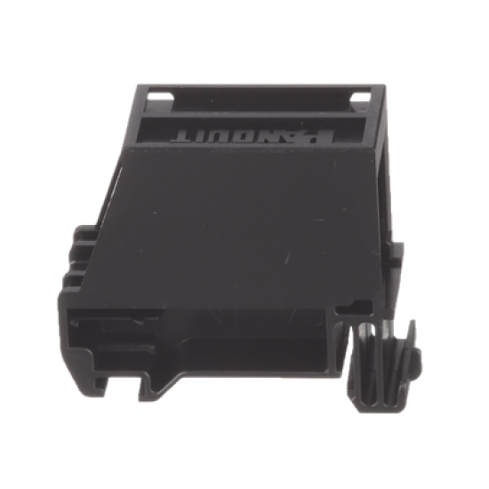 Adaptador de 1 Puerto, Para Conectores Tipo Mini-Com, Blindado, Montaje en Riel Din Estándar de 35mm, Color Negro