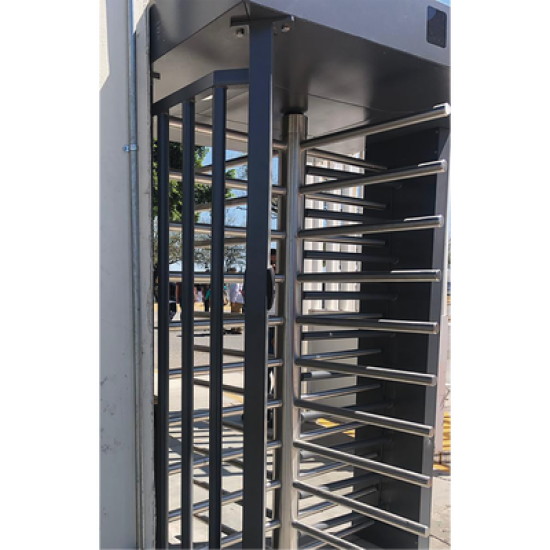 Torniquete Sencillo / Cuerpo Completo / Interior/Exterior / 100% Acero con Pintura Gris / EJE CENTRAL de Acero Inoxidable /Acabado de Lujo / Alto Tráfico