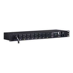 PDU Switchable por Toma, Para Distribución de Energía, Entrada 120 Vca NEMA 5-15P, Con 8 Salidas NEMA 5-15R, Horizontal 19in, 1UR