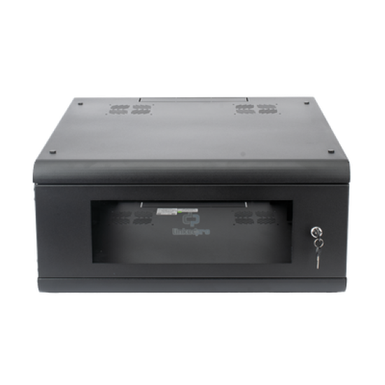Gabinete de Pared con Puerta de Cristal Templado, 635mm de Profundidad, 4U Rack de 19'', Acero Reforzado