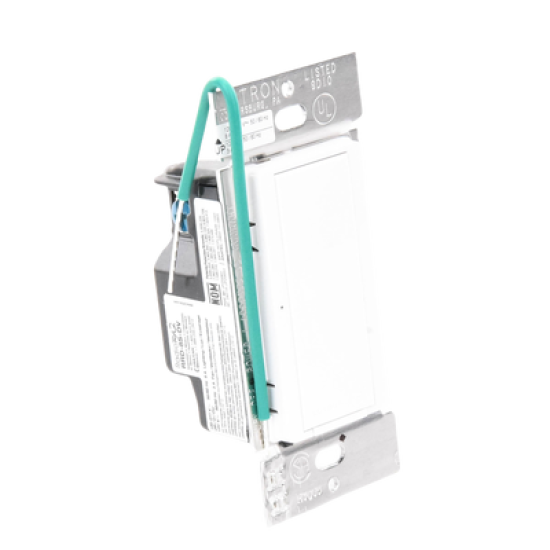 (RadioRA2) Switch on/off  RRD-8S-DV-WH de doble voltaje, un solo polo 120V/, 8A/, 1/10HP 3A en motores, apaga y enciende iluminación ó motor, NO requiere cable neutro.