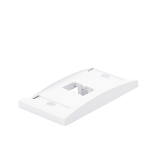 Placa de Pared Vertical Ejecutiva, Salida Para 2 Puertos Mini-Com, Con Espacios Para Etiquetas, Color Blanco