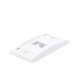 Placa de Pared Vertical Ejecutiva, Salida Para 2 Puertos Mini-Com, Con Espacios Para Etiquetas, Color Blanco