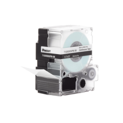  Casete de Etiquetas de Vinilo de Cinta Continua, Color Negro Sobre Blanco, Uso Interior/Exterior, 36 mm (1.5 in) de Ancho x 7.6 Metros de Largo