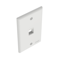 Placa de Pared Vertical, Salida Para 1 Puerto Keystone, Color Blanco