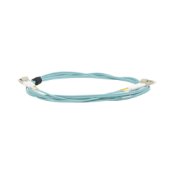 Jumper de Fibra Óptica Multimodo 50/125 XGLO OM3, LC-LC Duplex, OFNR, Color Aqua, 2 Metros