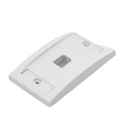 Placa de Pared Vertical Ejecutiva, Salida Para 1 Puerto Mini-Com, Con Espacios Para Etiquetas, Color Blanco