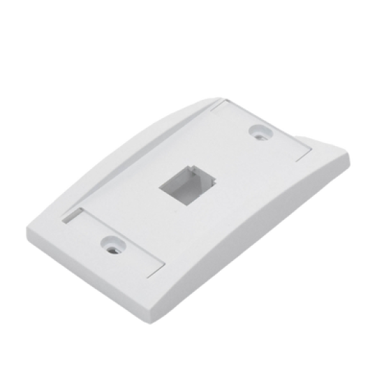 Placa de Pared Vertical Ejecutiva, Salida Para 1 Puerto Mini-Com, Con Espacios Para Etiquetas, Color Blanco