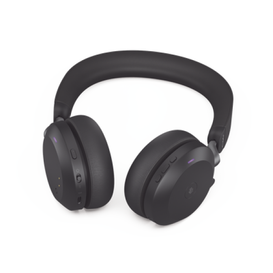 Jabra Evolve2 75, Auricular stereo versión MS con cancelación de ruido activa, dongle USB-A indicador de ocupado (Busylight)(27599-999-999)