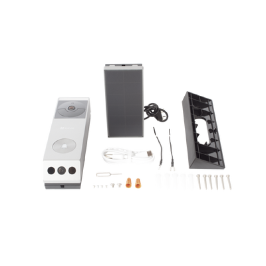 Doorbell de Bateria Recargable con Transformador o Panel Solar (Incluye Panel) / 3 megapíxel / Doble Lente / Protección IP65 / Audio de Dos Vías