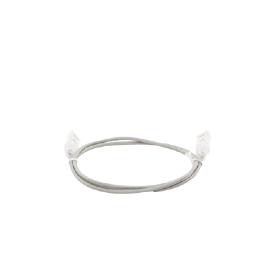 Cable de Parcheo Slim UTP Cat6 - 1 metro, Gris, Diámetro Reducido (28 AWG)