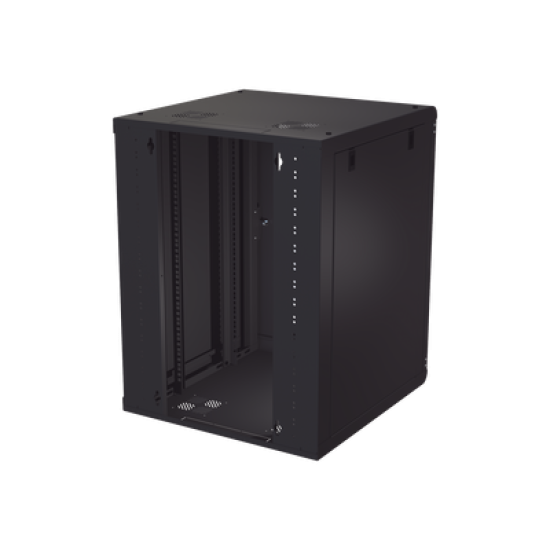 Gabinete de Pared 16U de 635 mm de Profundidad, Rack de 19'' en Acero Reforzado: Compacto y Resistente para Soluciones Profesionales