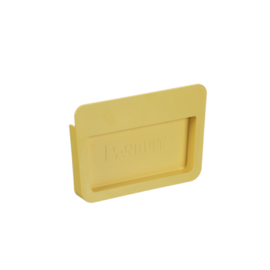 Tapa Final Para Canaletas FiberRunner™ 6x4, de Instalación a Presión, Color Amarillo