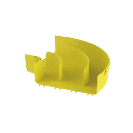 Ángulo Recto a 90º Horizontal, Para Canaletas FiberRunner™ 12X4, Color Amarillo