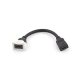 Adaptador HDMI con Pigtail Hembra-Hembra, Para vídeo 720, 1080p, 4K UHD Compatible con Faceplates MAX Siemon de 2 salidas, Color Blanco