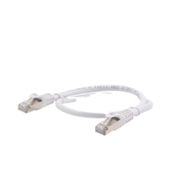 Patch Cord Cat6A 10G blindado 0.5M ( 1.64 ft ) Blanco
