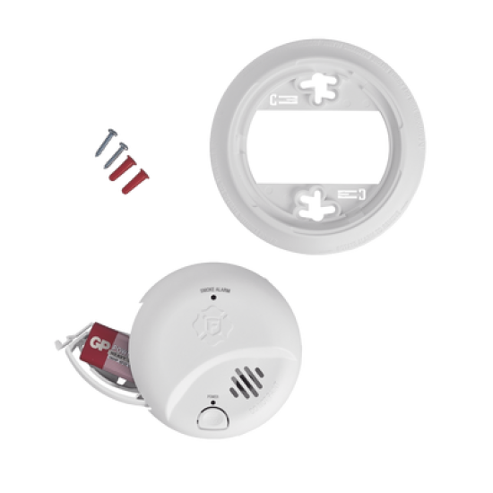 Detector de Humo Autónomo, No Requiere Panel, Con Botón para Silenciar, Sensor por Ionización