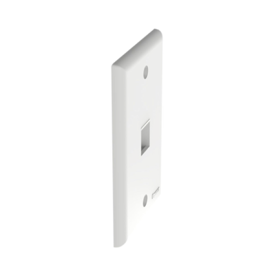 Placa de Pared Vertical, Salida Para 1 Puerto Keystone, Color Blanco