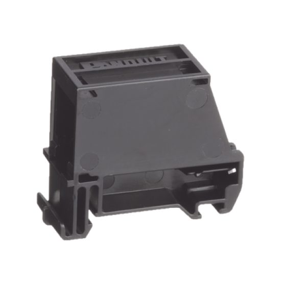 Adaptador de 1 Puerto, Para Conectores Tipo Mini-Com, Blindado, Montaje en Riel Din Estándar de 35mm, Color Negro