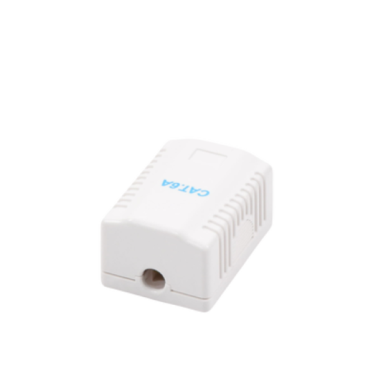 Caja de pared con 1 puerto, incluye 1 jack UTP Cat6A