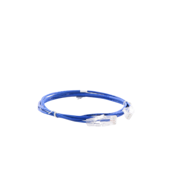 Cable de Parcheo Slim UTP Cat6 - 1.5 m Azul Diámetro Reducido (28 AWG)