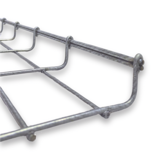 Charola Bimetálica Tipo Malla 33/200 mm, Ideal Para Utilizarse al Exterior o Zonas Húmedas, Hasta 105 Cables Cat6, Tramo de 3 Metros