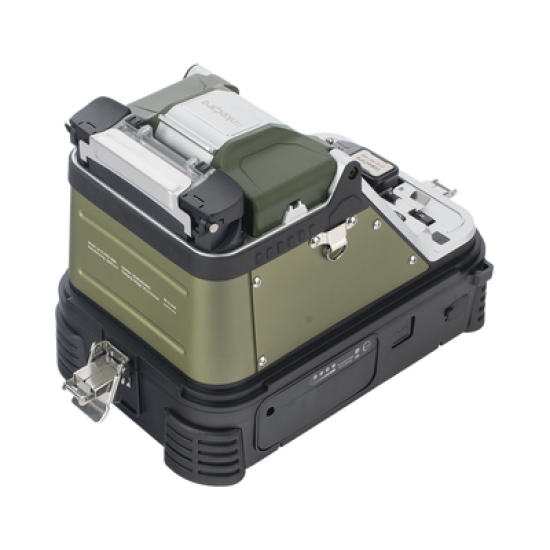 Fusionadora de Fibra Óptica MultiModo y MonoModo / 6 motores / Alineación por Núcleo / OPM + VFL / Cleaver Eléctrico de un Solo Paso