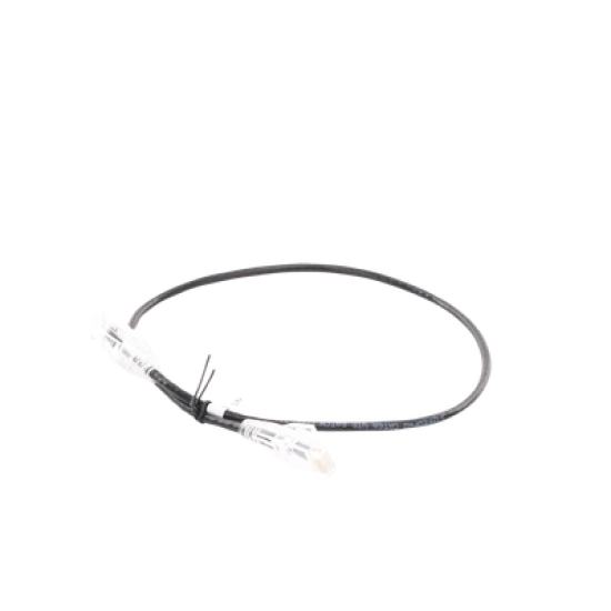 Cable de Parcheo Slim UTP Cat6A - 0.5 m Negro, Diámetro Reducido (28 AWG)