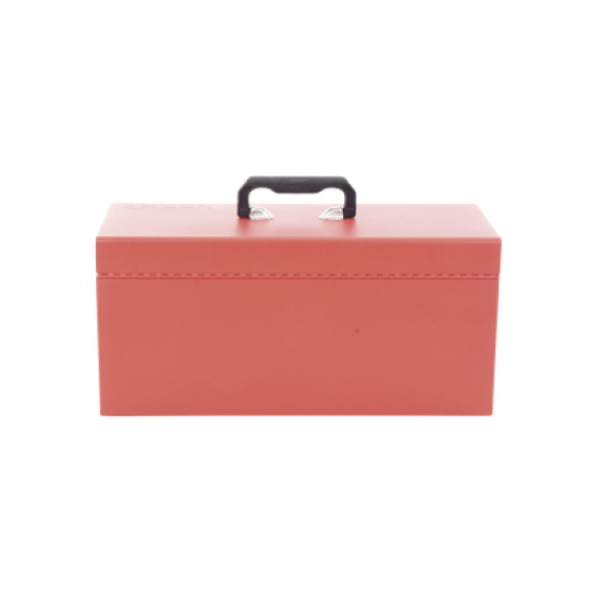 Caja de herramientas metálica con soble cerradura de 51 x 21.5 x 24cm.