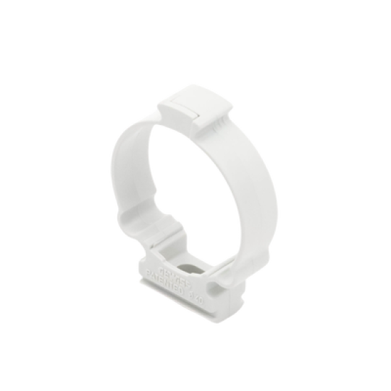 Soporte de collar (Abrazadera), PVC Auto-extinguible, cerrado para tubería de 40 mm