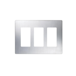 Placa de pared 3 espacio, para atenuador (dimmer), switch ó control remoto PICO inalámbrico.