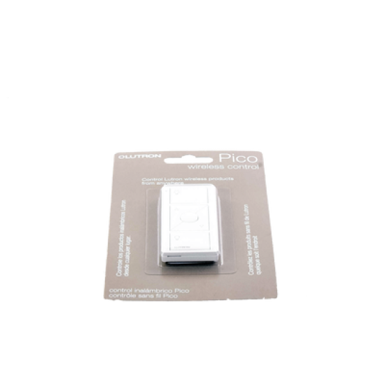 Control remoto PICO 3 botones encender/apagar, subir/bajar intensidad, color blanco, complemente con un atenuador Caseta, RA2, RadioRa2.