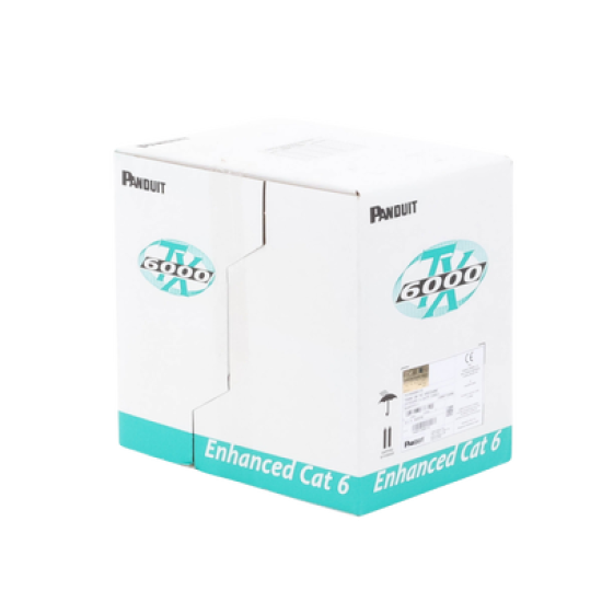 Bobina de Cable UTP 305 m. de Cobre, TX6000™ PanNet, Reelex, Blanco, Categoría 6 Mejorado (23 AWG), PVC (CM), de 4 pares