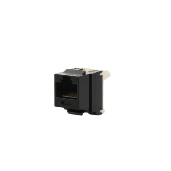 Conector Jack Estilo 110 (de Impacto), Tipo Keystone, Categoría 6, de 8 posiciones y 8 cables, Color Negro