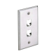 Placa de Pared Vertical, de Acero Inoxidable, Salida Para 2 Puertos Mini-Com