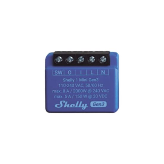 Mini Interruptor inteligente con Wi-Fi, contacto seco, 1 canal 8A, compatible con asistentes de voz Alexa y GoogleHome