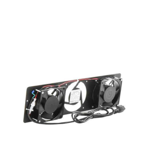Kit de 2 Ventiladores 110 Vca (12 x 12 cm) con Clavija para Gabinete de Piso