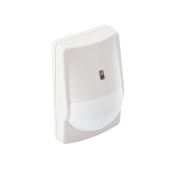 Sensor de Movimiento PIR / Uso en Interior/ Inmunidad a Mascotas / 40' X 40' Cobertura / Compatible con cualquier panel de alarma / Alambrico