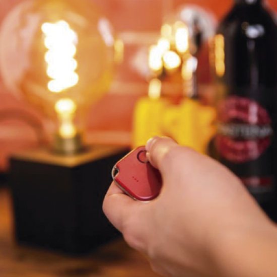 Botón Bluetooth Inalámbrico color Rojo, programe escenas de Shelly y ejecútelas con uno o varios clic