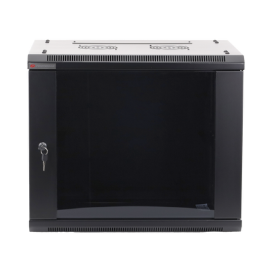 Gabinete PRECISION, Con Puerta de Cristal Templado, de 19in, 9UR, 450mm de Profundidad, Color Negro