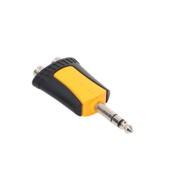 Conector Estéreo |  1/4in - 2 x RCA hembra | Adaptador de Carcasa de Plastico |