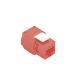 Módulo Jack Keystone Cat5e (toolless), con terminación en ángulo 180 º Color Rojo, Compatible con Faceplate y Patchpanel Linkedpro