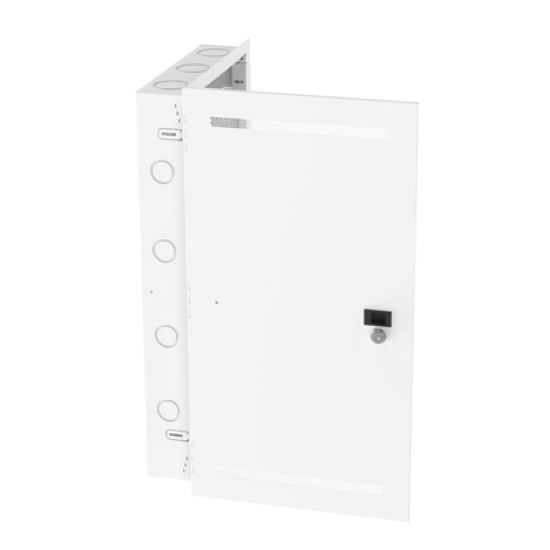 Gabinete Multipropósito de Montaje en Pared, de 28 in de Altura, Con Puerta Reversible, Fabricado en Acero, Color Blanco 