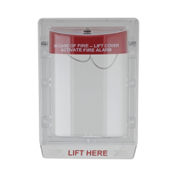 Cubierta Protectora de Policarbonato Serie Stopper II® , Con Bocina, Sin Espaciador, Montaje Empotrado, Etiqueta en Inglés 