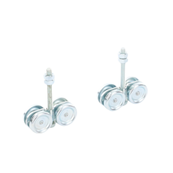  ECO KIT 4C - M / Kit de Carretillas de Cuatro Ruedas / Carga Soportada de 150 lbs / Incluye Dos Carretillas Para Puertas Colgantes 