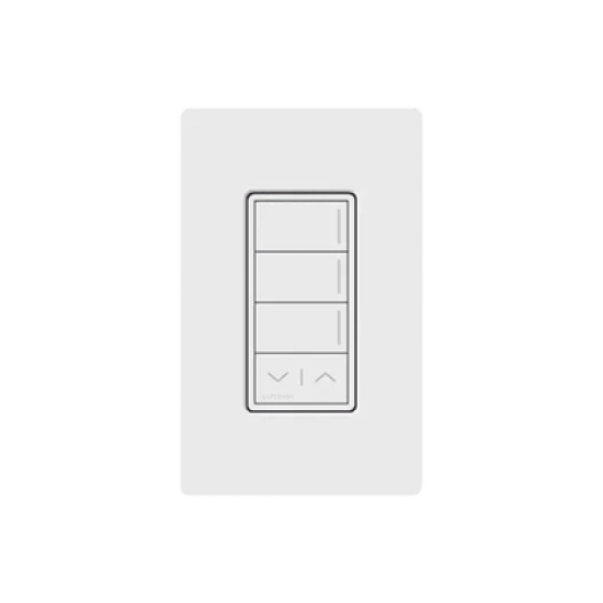 (RadioRa3) Botonera Sunnata Blanco 3 escenas y 2 botones subir/bajar para Radio RA3, programe escenas diferentes en cada botón.