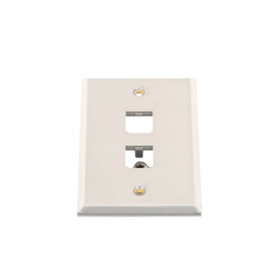 Placa de Pared Vertical, de Acero Inoxidable, Salida Para 2 Puertos Mini-Com