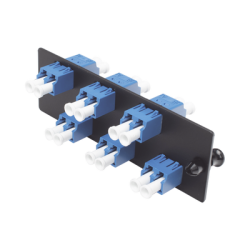 Placa Acopladora de Fibra Optica FAP, Con 6 Conectores LC Duplex (12 Fibras), Para Fibra Monomodo OS1/OS2, Color Azul